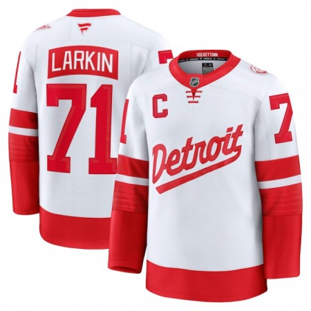 Miesten NHL Detroit Red Wings Pelipaita Fanatics Premium NHL Stadium Series Dylan Larkin 2024-25 Valkoinen Miesten NHL Detroit Red Wings Pelipaita Fanatics Premium NHL Stadium Series Dylan Larkin 2024-25 Valkoinen
